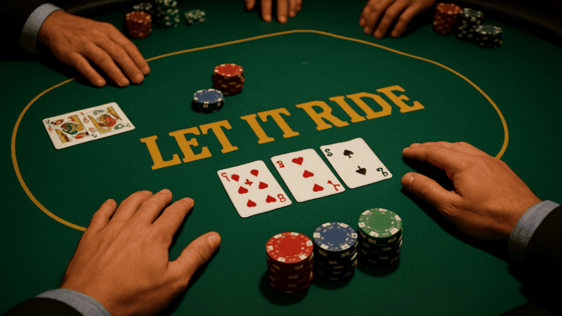 Débutants : comment jouer au Let It Ride sans erreurs