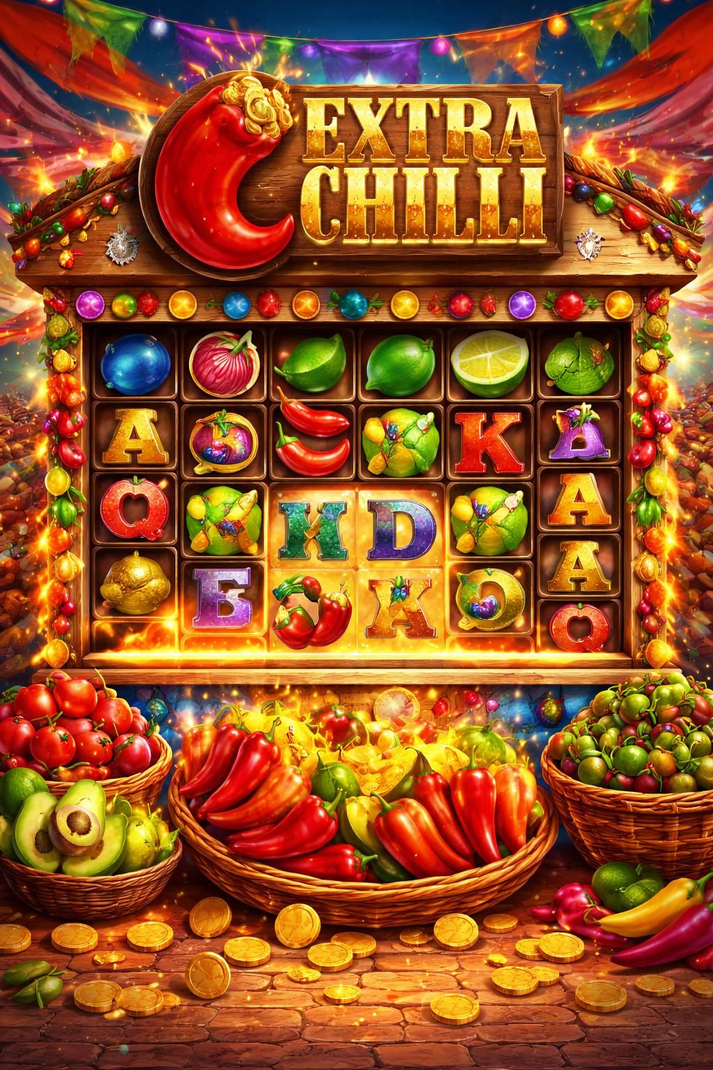 découvrez l'aventure colorée de slots extra chilli, un jeu vibrant rempli de saveurs épicées et de nombreuses récompenses excitantes à chaque tour.